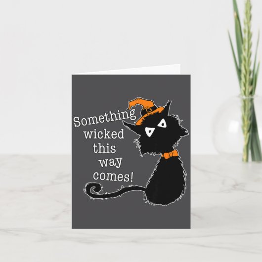 Funny Halloween Cat - Shakespeare Macbeth Quote Karte (Vorderseite)