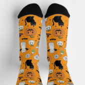 Funny Halloween Cats und Pumpkins Socken (Oben)