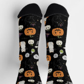 Funny Halloween Cats und Pumpkins Socken (Oben)
