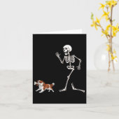 Funny Halloween Cavalier King Charles Spaniel und Karte (Gelbe Blume)