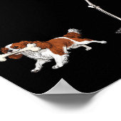 Funny Halloween Cavalier King Charles Spaniel und Poster (Ecke)