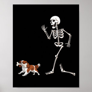 Funny Halloween Cavalier King Charles Spaniel und Poster