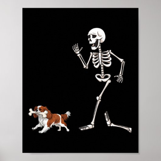 Funny Halloween Cavalier King Charles Spaniel und Poster (Vorne)