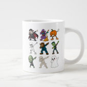 Funny Halloween Characters Dabbing Jumbo-Tasse (Rechts)