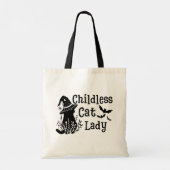 Funny Halloween Childless Cat Lady Tragetasche (Rückseite)