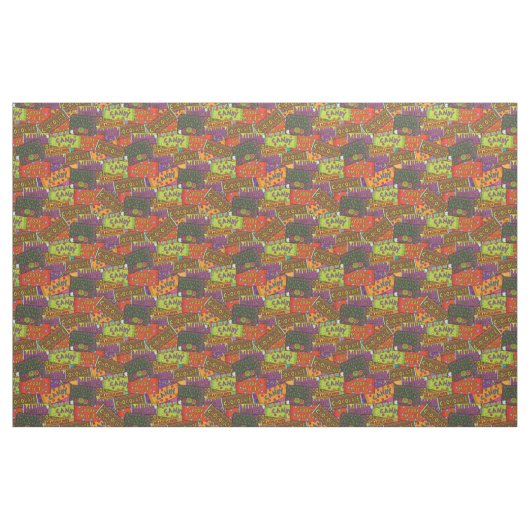 Funny Halloween Chocolate Candy Pattern Stoff (Yard (91,4 cm))