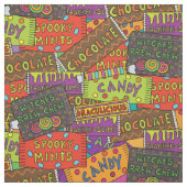 Funny Halloween Chocolate Candy Pattern Stoff (Muster)