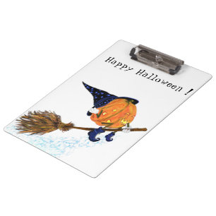 Funny Halloween Clipboard Hexenkürbis Klemmbrett