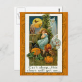 Funny Halloween Clownkarte Postkarte (Vorne/Hinten)