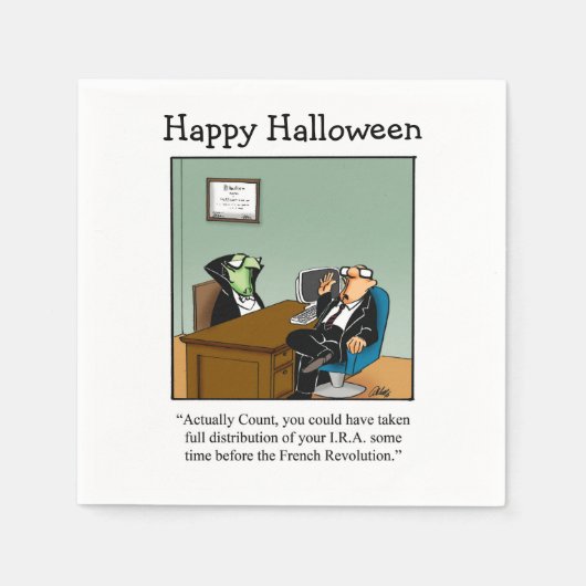 Funny Halloween Cocktail Napkins Serviette (Vorderseite)