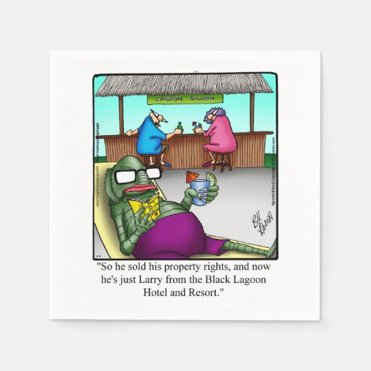 Funny Halloween Cocktail Party Napkins Serviette (Vorderseite)