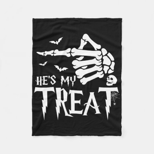 Funny Halloween Costume Couple Skeleton Matching S Fleecedecke (Vorderseite)