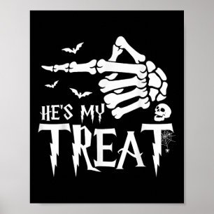 Funny Halloween Costume Couple Skeleton Matching S Poster