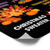 Funny Halloween Costume Erntedank Ugly Christma Poster (Ecke)