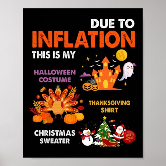 Funny Halloween Costume Erntedank Ugly Christma Poster (Vorne)