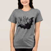 Funny Halloween Costume Old Bat Tri-Blend Shirt (Vorderseite)