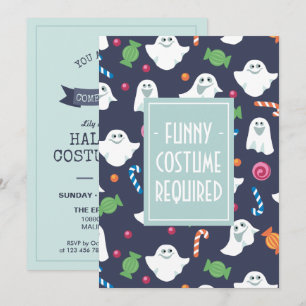 Funny Halloween Costume Party Einladung