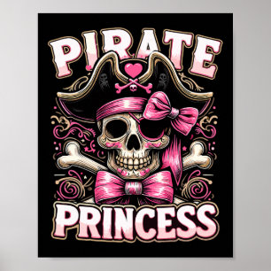 Funny Halloween Costume Pirate Princess Coquette B Poster
