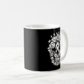 Funny Halloween Costume Skull Siberian Husky Dog L Kaffeetasse (VorderseiteRechts)