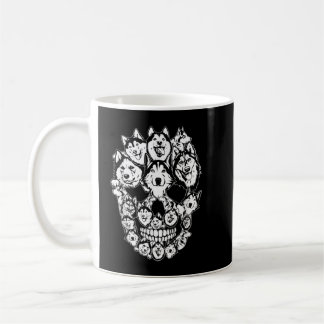 Funny Halloween Costume Skull Siberian Husky Dog L Kaffeetasse