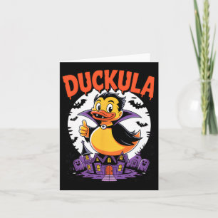 Funny Halloween Costume Vampire Rubber Duck Duckie Karte