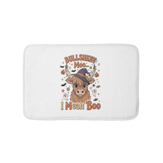 Funny Halloween Cow Bullsheet I Gemein Badematte (Vorderseite)