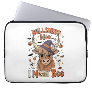 Funny Halloween Cow Bullsheet I Gemein Laptopschutzhülle
