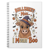 Funny Halloween Cow Bullsheet I Gemein Notizblock (Vorderseite)