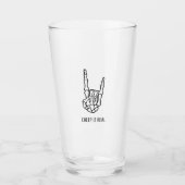 Funny Halloween Creep It Real Skeletts Pint Glass Glas (Vorderseite)
