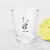 Funny Halloween Creep It Real Skelettschuh Glas (Vorderseite)