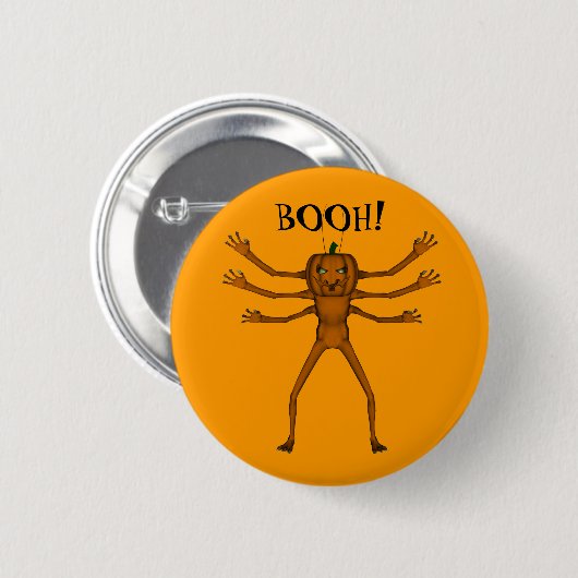 Funny Halloween Critter Button (Vorne & Hinten)
