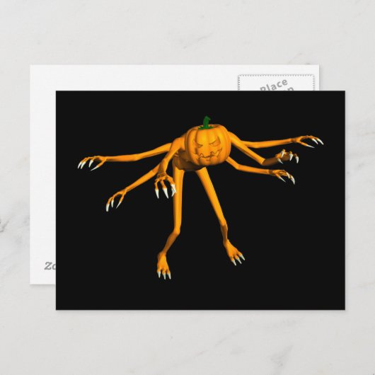 Funny Halloween Critter Postkarte (Vorne/Hinten)
