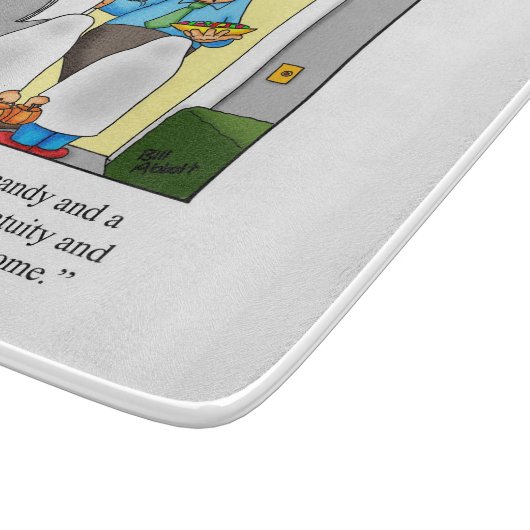 Funny Halloween Cutting Board Geschenk Schneidebrett (Ecke)