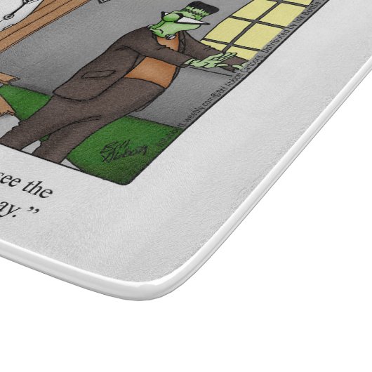 Funny Halloween Cutting Board Geschenk Schneidebrett (Ecke)