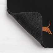 Funny Halloween Dackel und Skelett Mousepad (Ecke)