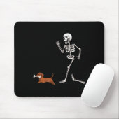 Funny Halloween Dackel und Skelett Mousepad (Mit Mouse)
