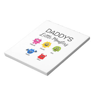 Funny Halloween Daddy's Little Monster Notizblock