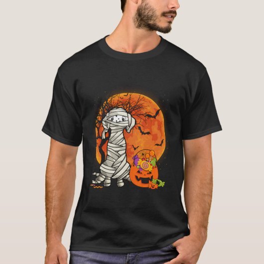 Funny Halloween Dalmatiner Dog Beängstigend Pumpki T-Shirt (Vorderseite)