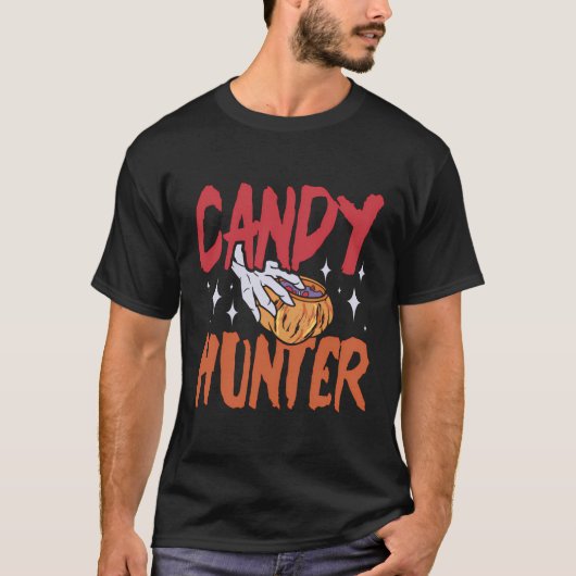 Funny Halloween Design für Kinder Candy Hunter T-Shirt (Vorderseite)