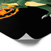 Funny Halloween Dinosaur Pumpkin Y T Rex Boys Kids Poster (Ecke)