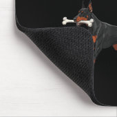 Funny Halloween Doberman Nscher and Skeleton Mousepad (Ecke)