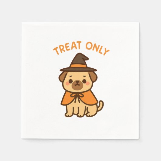 Funny Halloween Dog Lover Paper Napkins Serviette (Vorderseite)