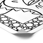 Funny Halloween Dragon Coloring Page Poster (Ecke)
