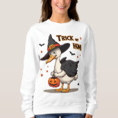 Funny Halloween Duck Costume Trick Honk Trick oder Sweatshirt (Vorderseite)
