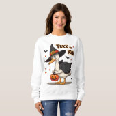 Funny Halloween Duck Costume Trick Honk Trick oder Sweatshirt (Vorne ganz)