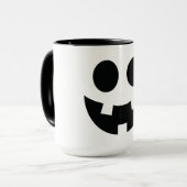 Funny Halloween Face Bumkin Smile Tasse (Vorderseite Links)