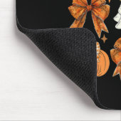 Funny Halloween Fall Coquette Bow Pumpkin Niedlich Mousepad (Ecke)