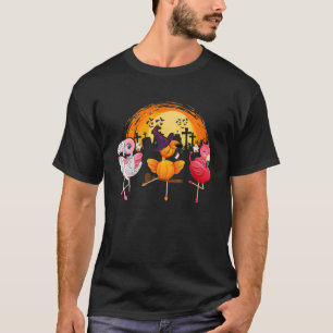 Funny Halloween Flamingo Kostüm Mummy Hexendemon T-Shirt