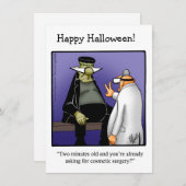 Funny Halloween Flat Greycard (Vorne/Hinten)