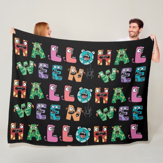 Funny Halloween Fleecedecke (Beispiel)